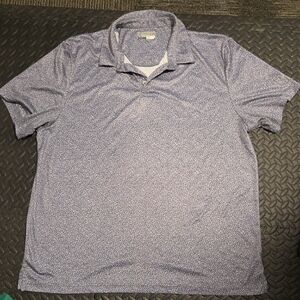 PGA Tour Patterned Blue Polo Shirt